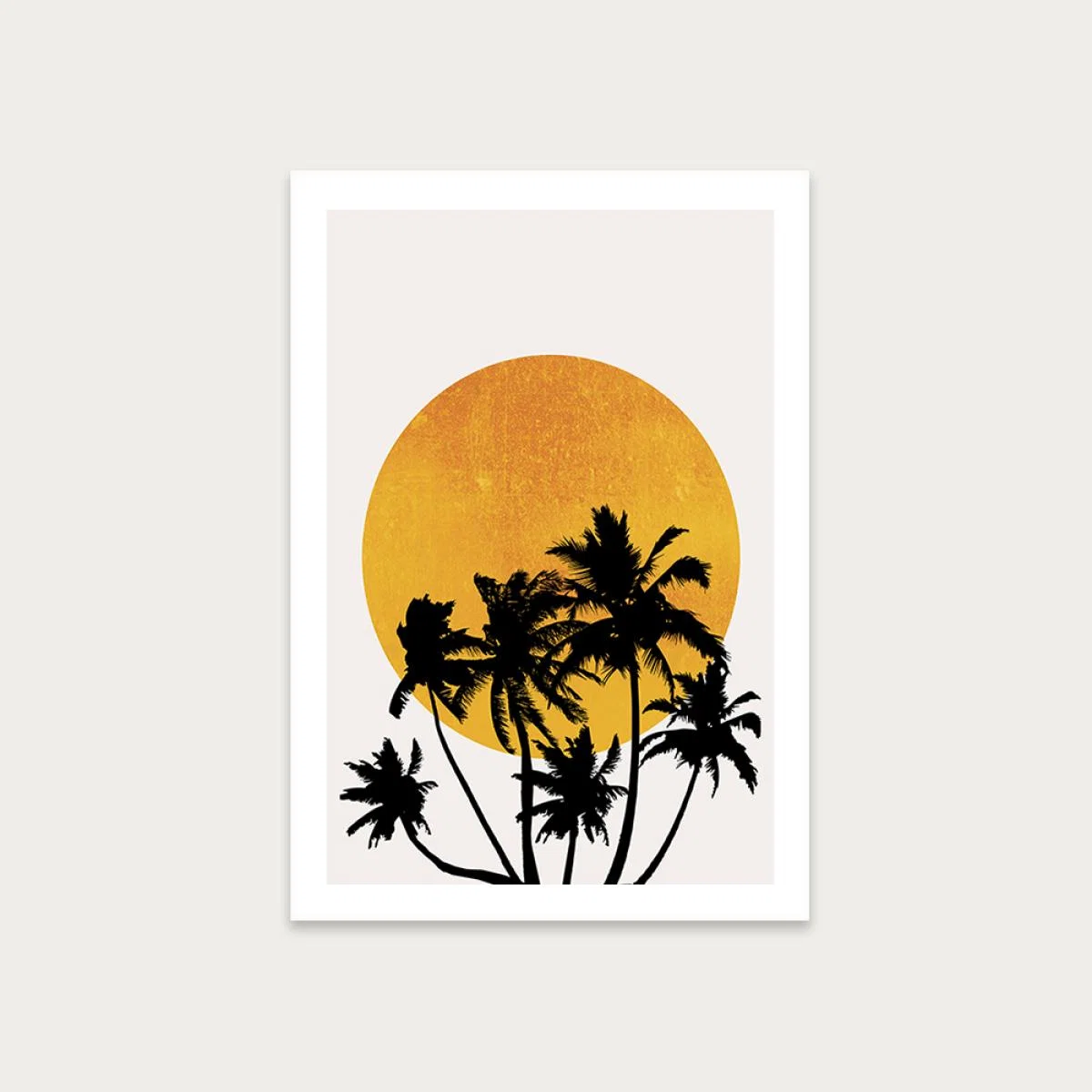 Miami Beach Sunset Art Print Unframed