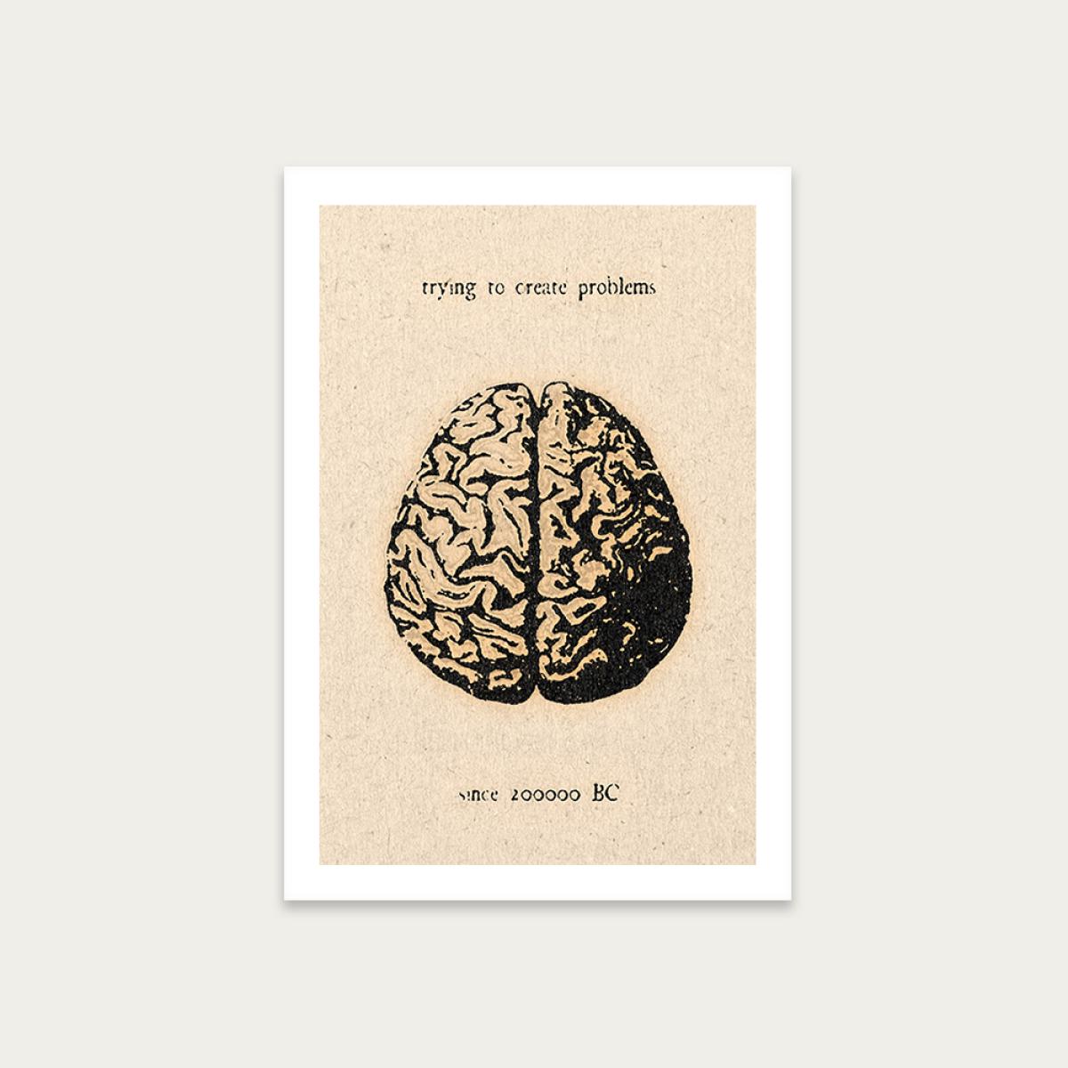 The Brain Art Print Unframed