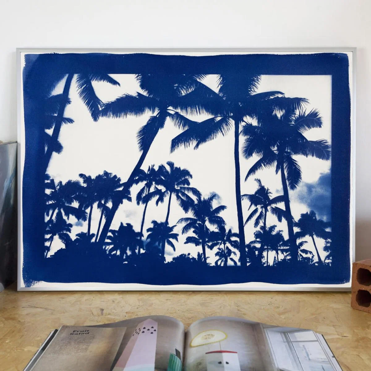 Acapulco Palm Sunset Handmade Cyanotype Art Print – image 2