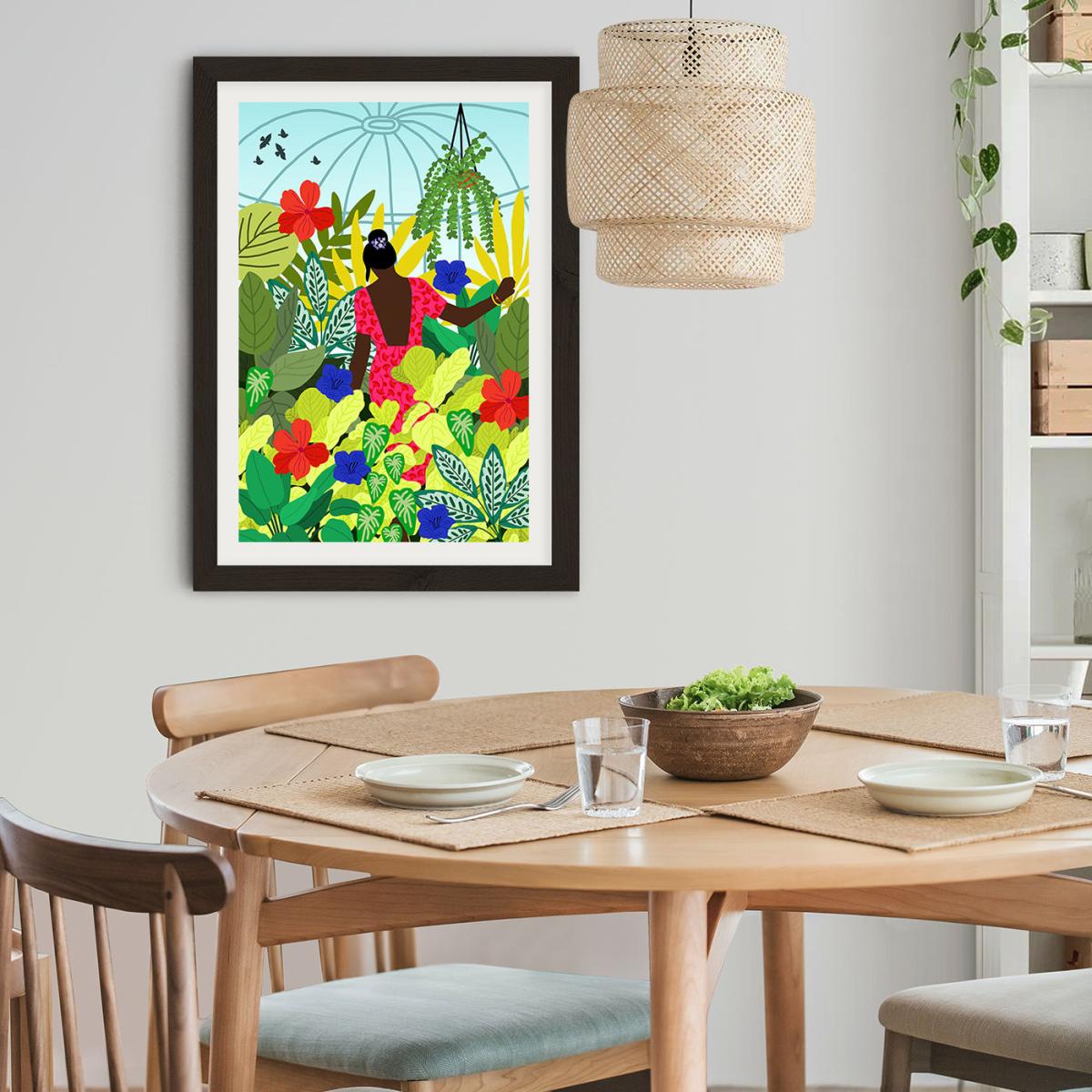 Walking In My Greenhouse Art Print Black Frame – image 9