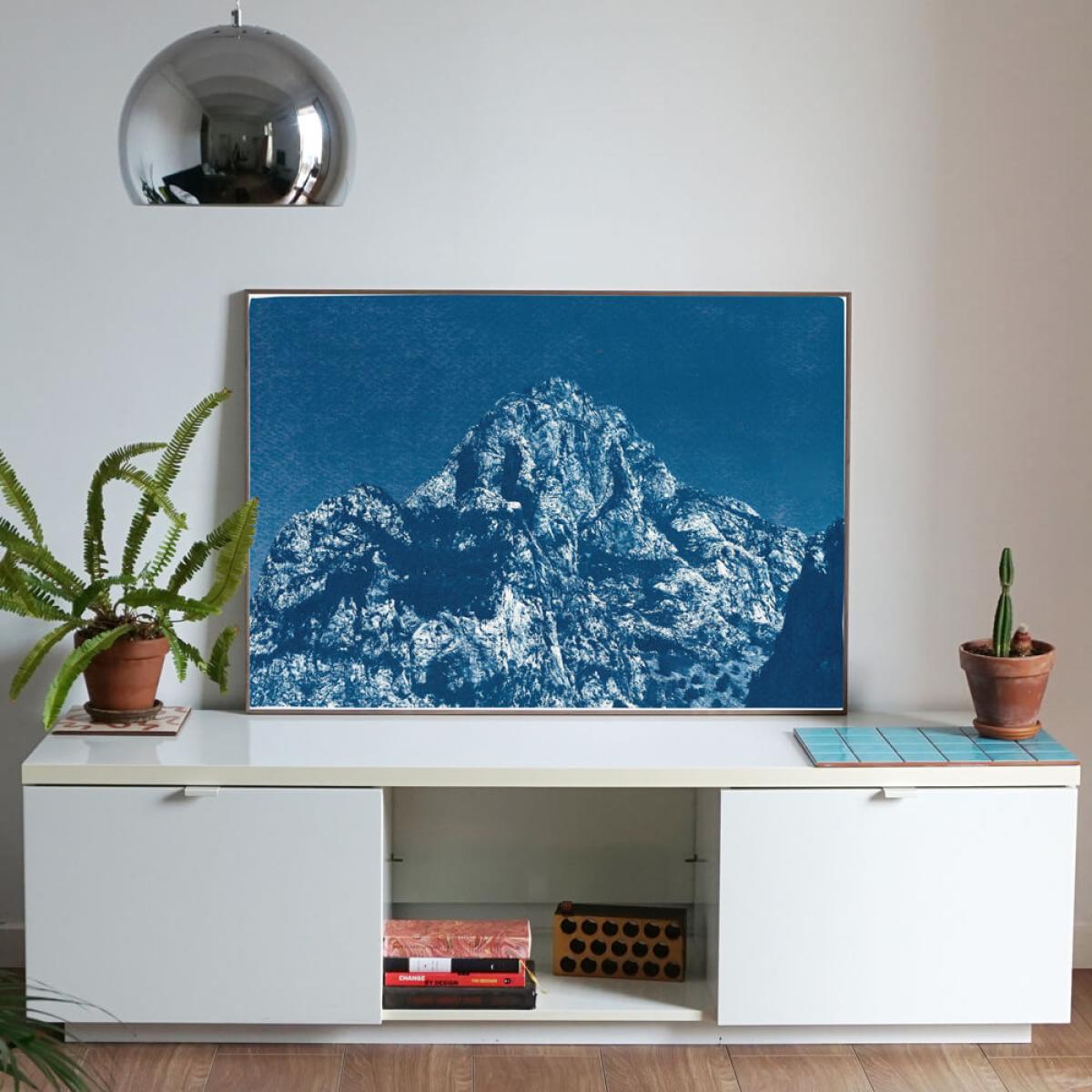 Yosemite Blue Mountain Handmade Cyanotype Art Print – image 2