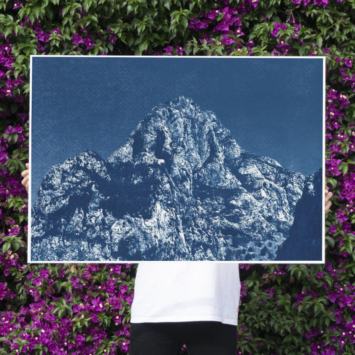 Yosemite Blue Mountain Handmade Cyanotype Art Print – image 3