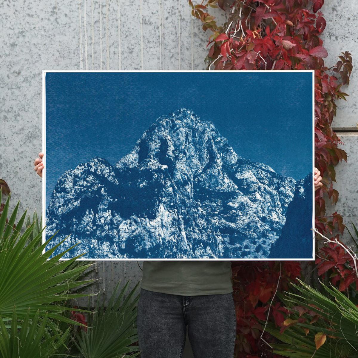 Yosemite Blue Mountain Handmade Cyanotype Art Print – image 5