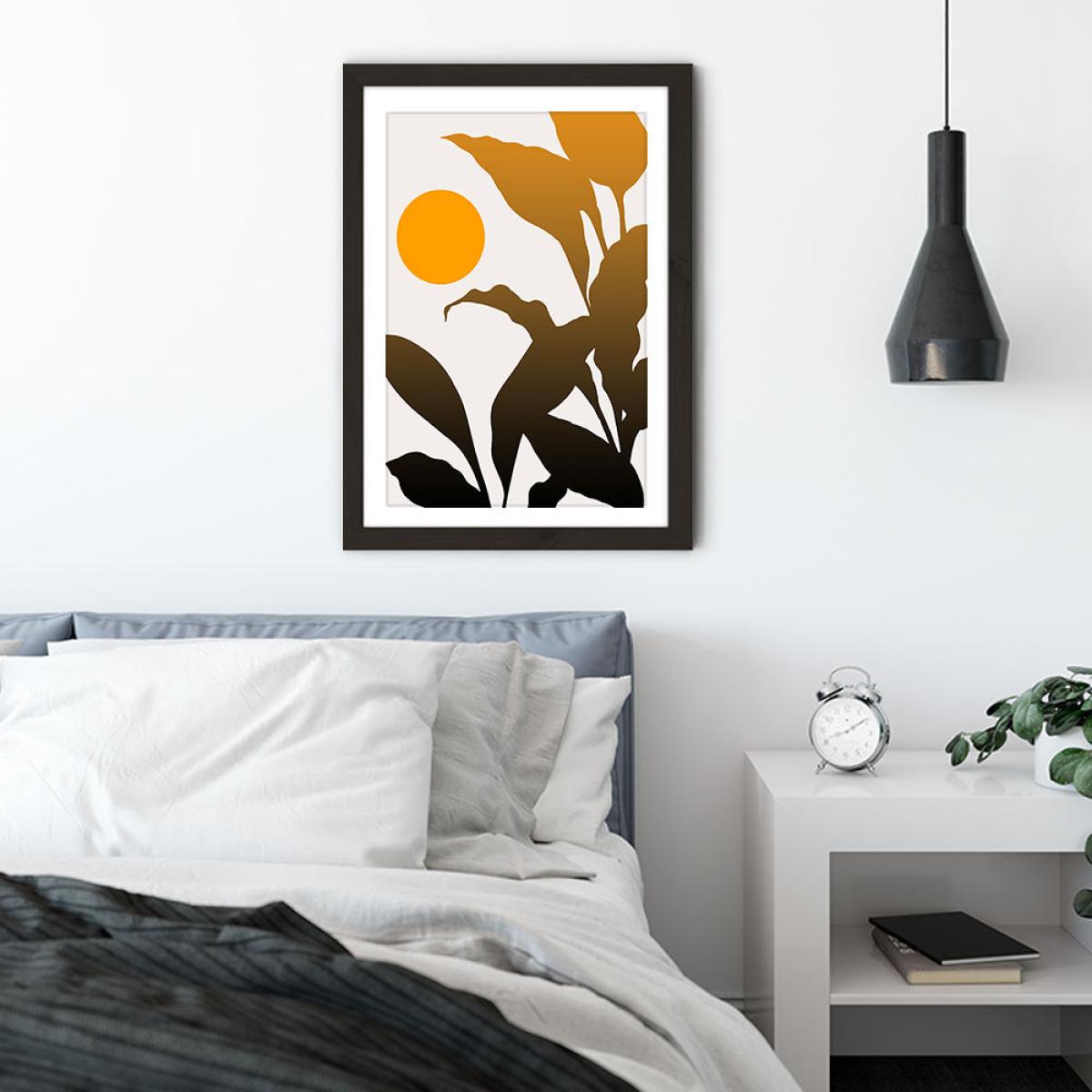 Tropical Sunrise Art Print Black Frame – image 2