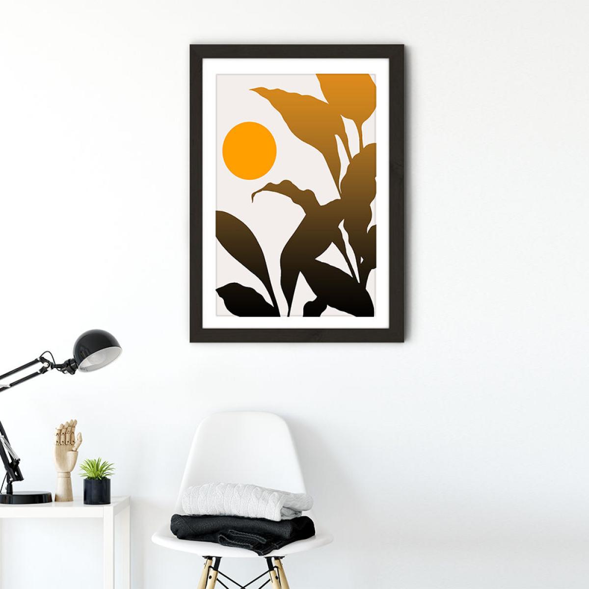 Tropical Sunrise Art Print Black Frame – image 3