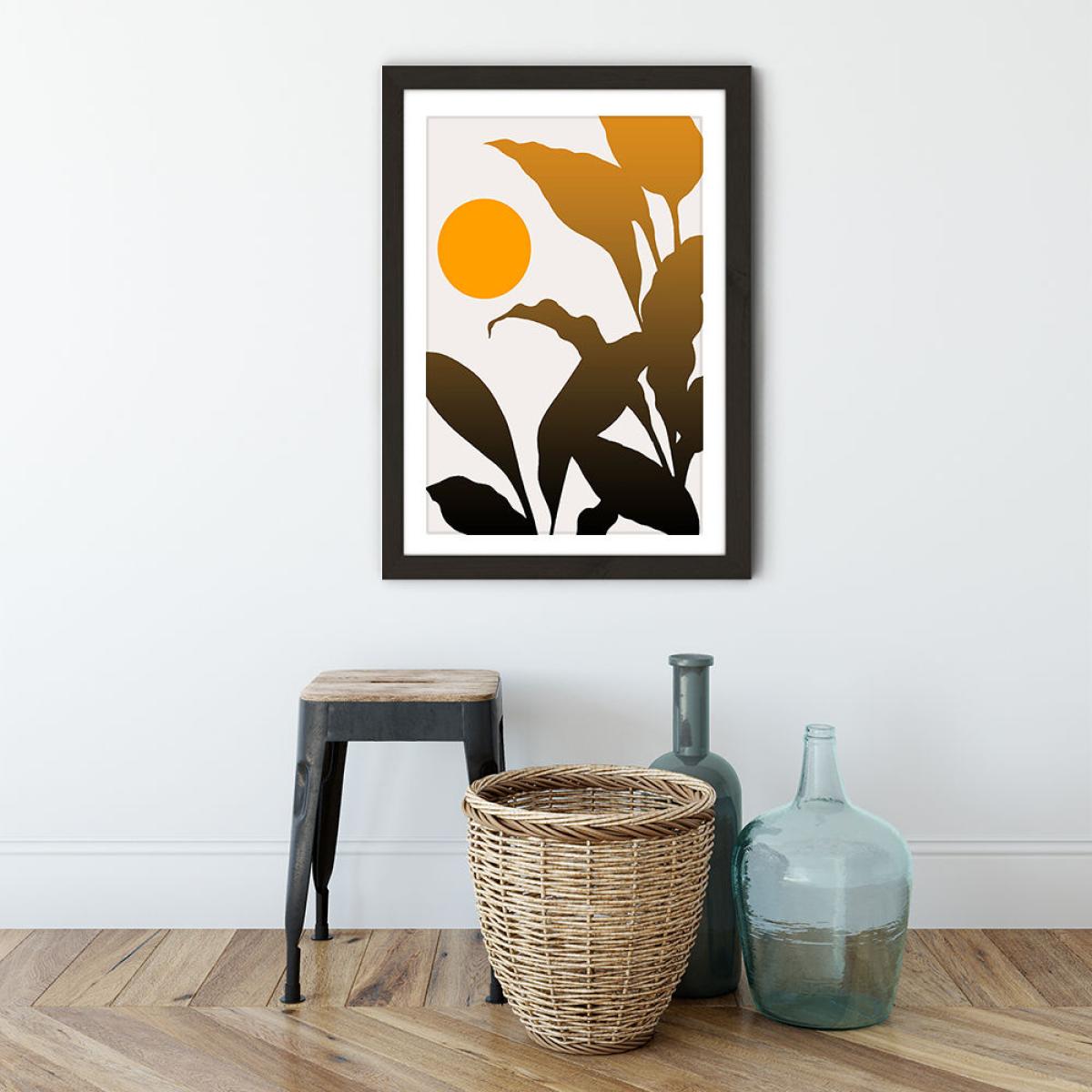 Tropical Sunrise Art Print Black Frame – image 4