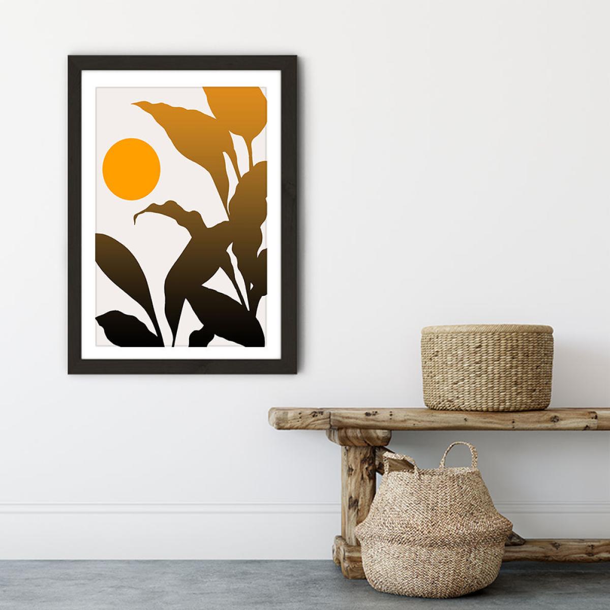 Tropical Sunrise Art Print Black Frame – image 6