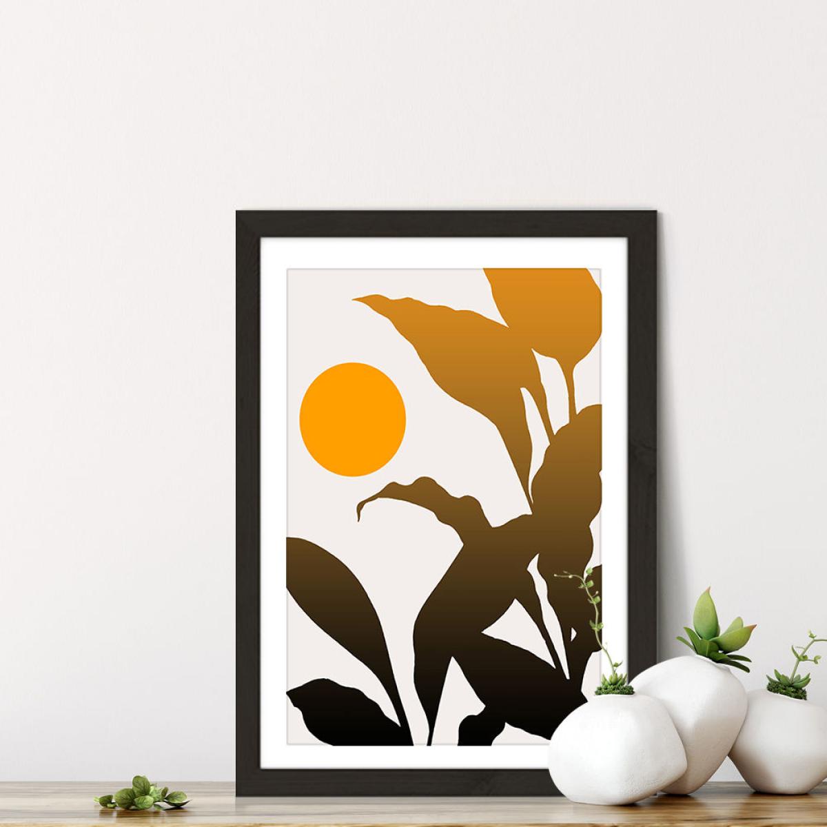 Tropical Sunrise Art Print Black Frame – image 7