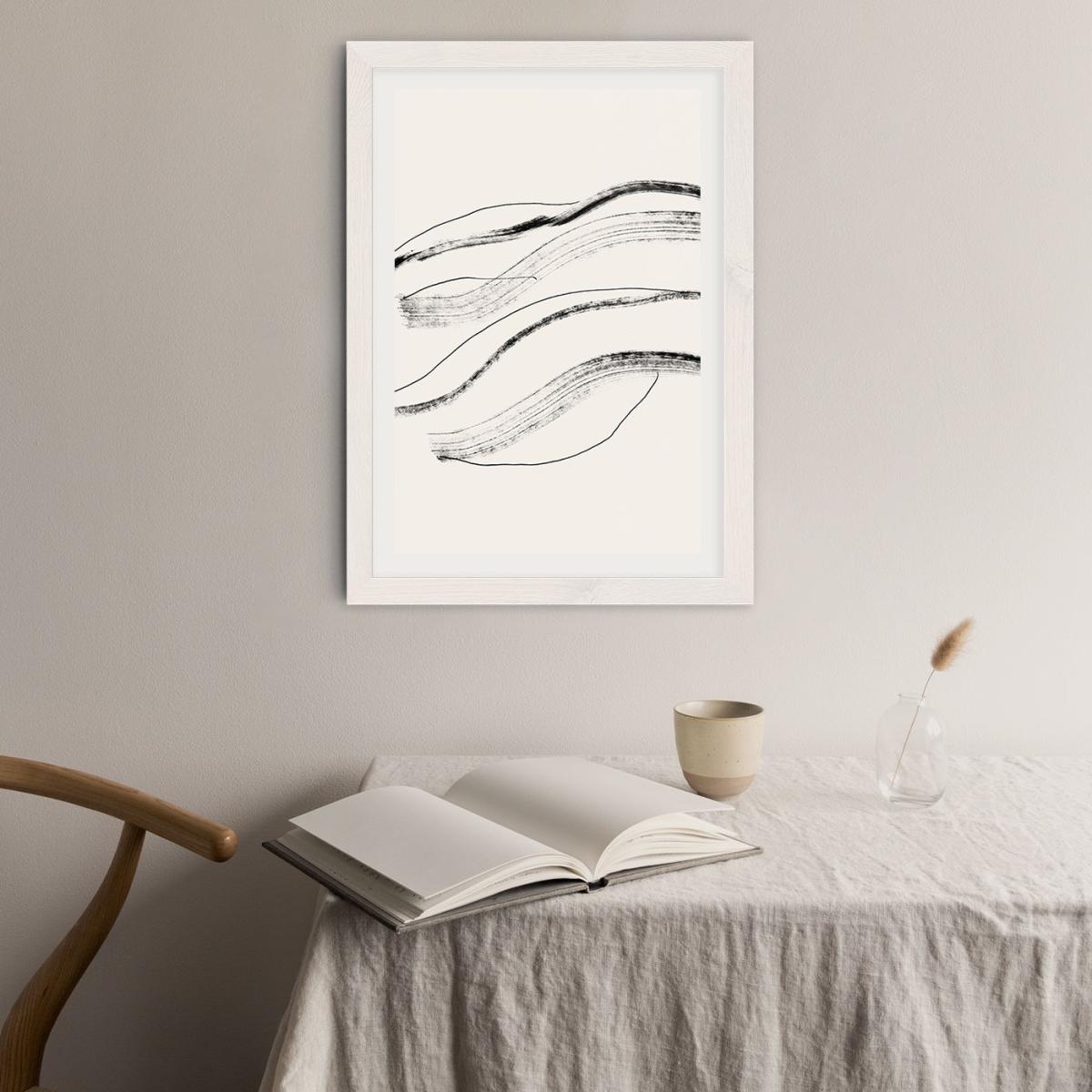 Currents 1 Art Print White Frame – image 2