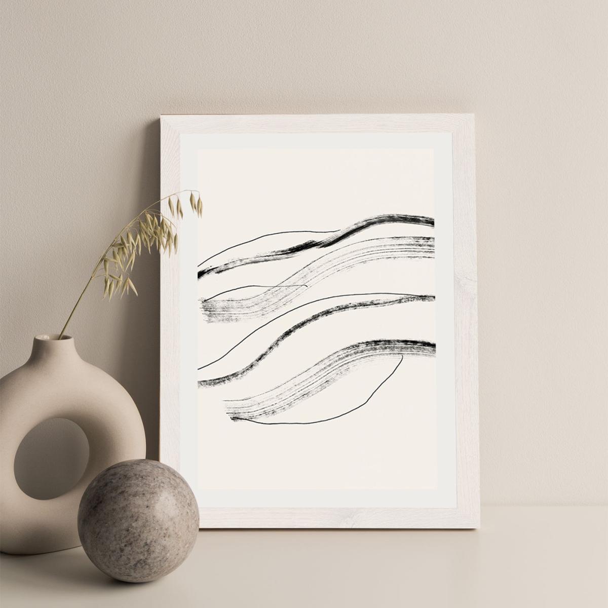 Currents 1 Art Print White Frame – image 3