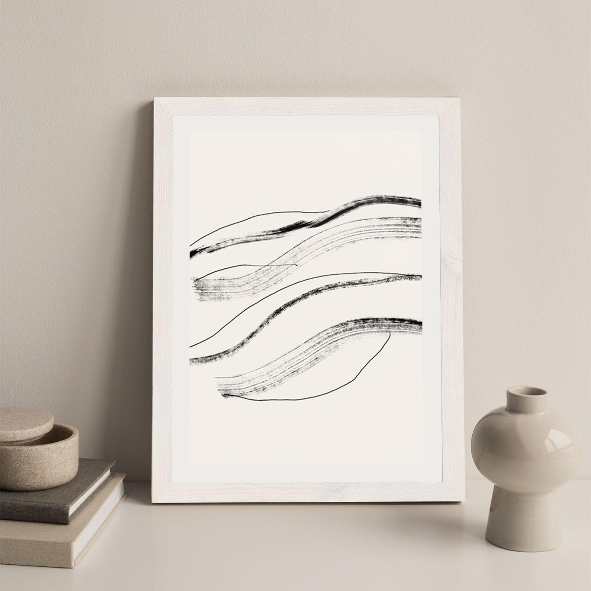 Currents 1 Art Print White Frame – image 4