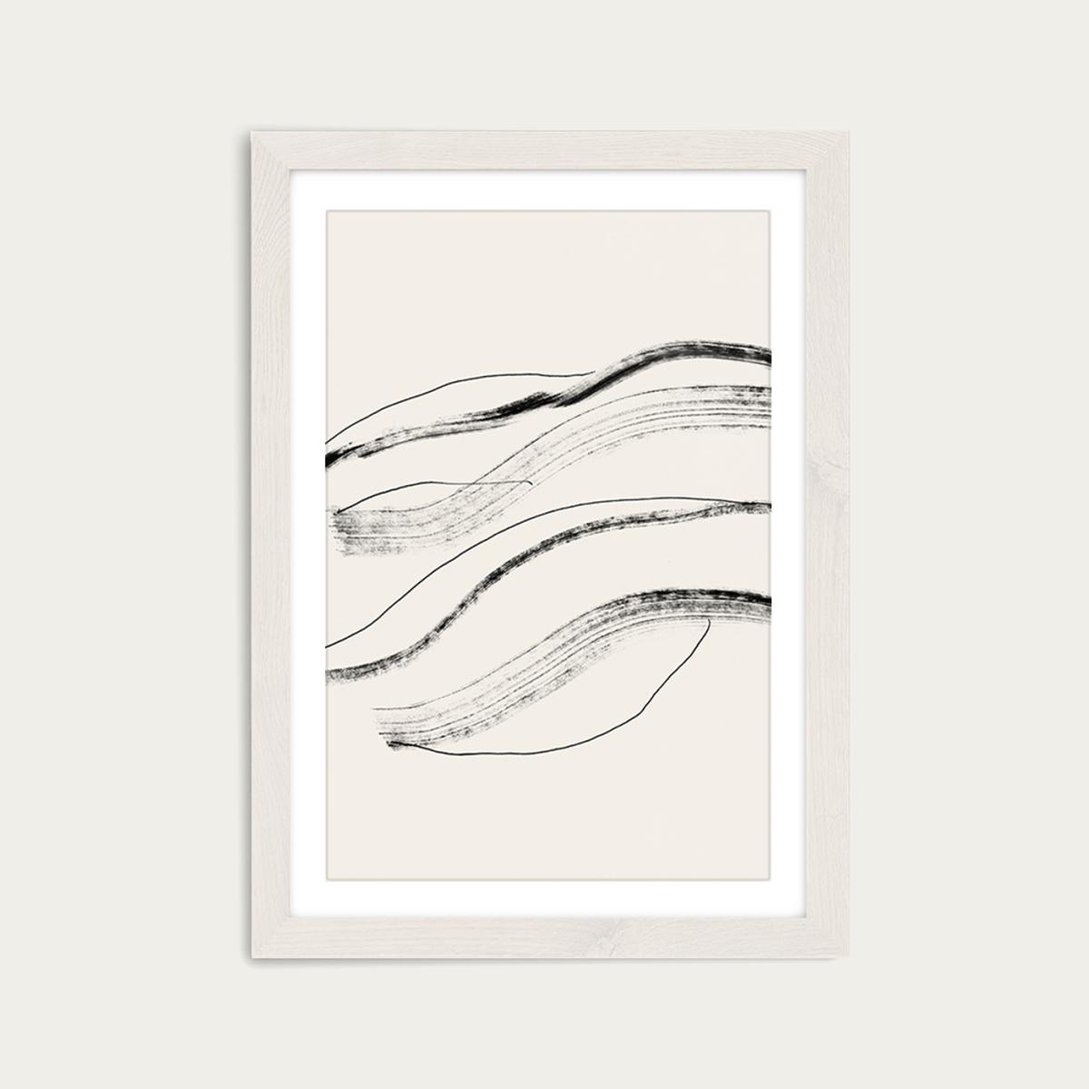 Currents 1 Art Print White Frame – image 1