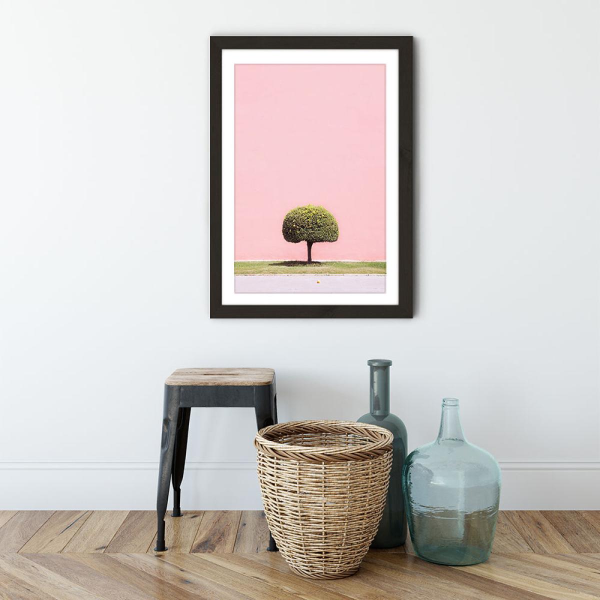 Orange Tree Art Print Black Frame – image 2