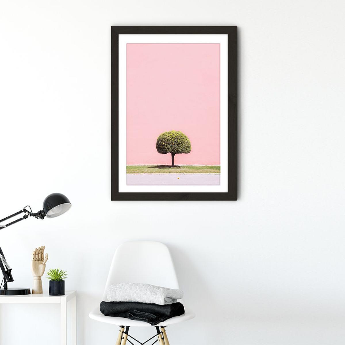 Orange Tree Art Print Black Frame – image 3