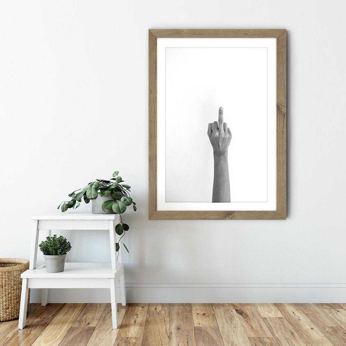Hands 4 – No Words Needed Art Print Oak Frame – image 2