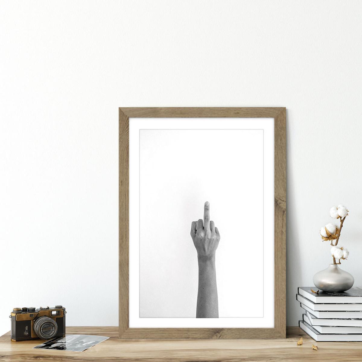 Hands 4 – No Words Needed Art Print Oak Frame – image 3