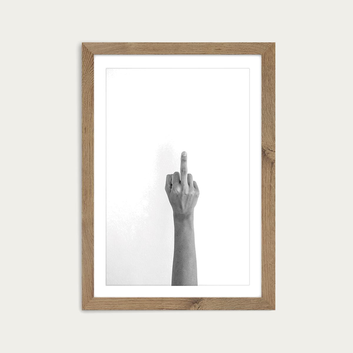 Hands 4 – No Words Needed Art Print Oak Frame – image 1