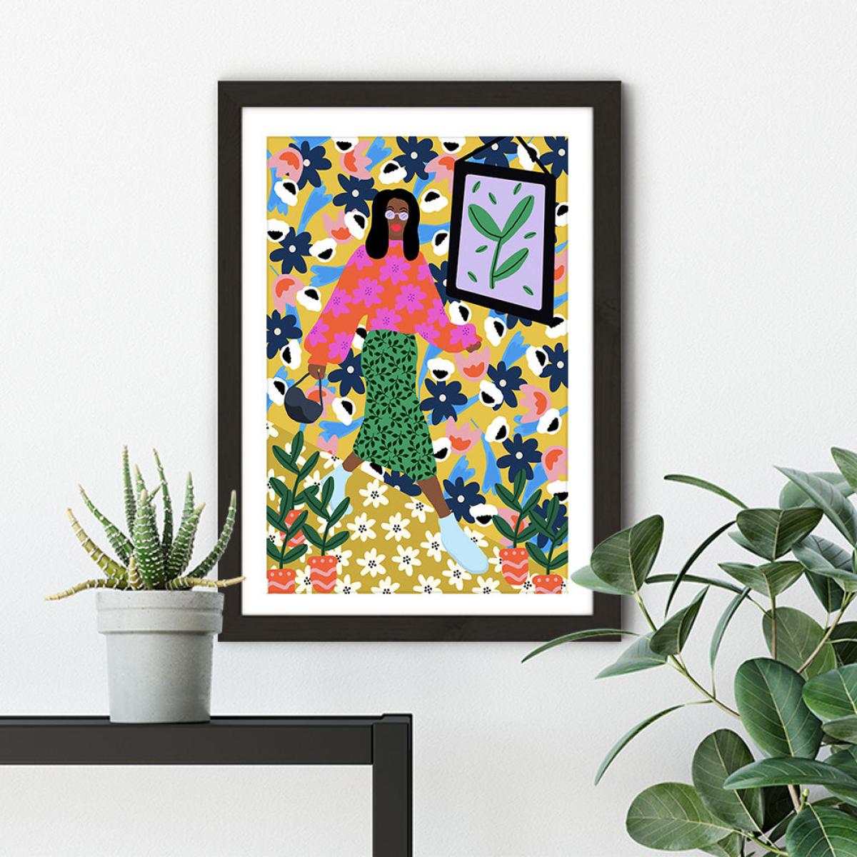 I'm Waking Up Happy Everyday Art Print Black Frame – image 5