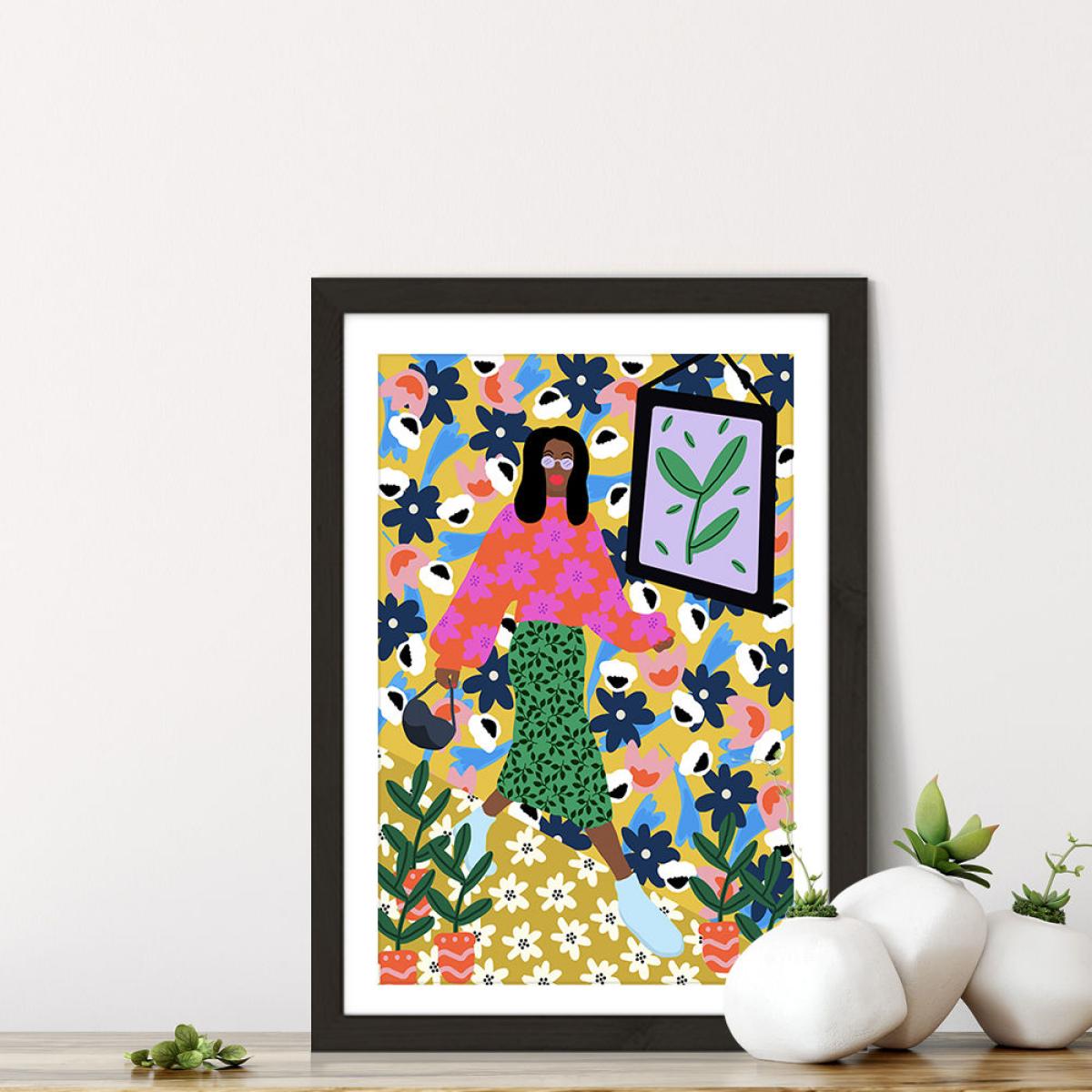 I'm Waking Up Happy Everyday Art Print Black Frame – image 6