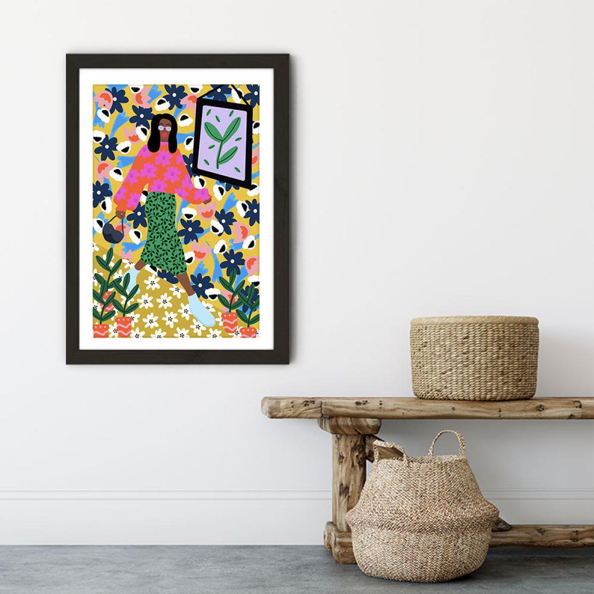 I'm Waking Up Happy Everyday Art Print Black Frame – image 7