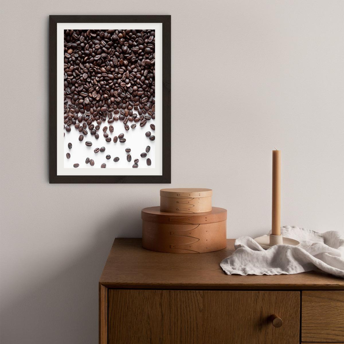 Breakfast Coffee Confetti Art Print Black Frame – image 3