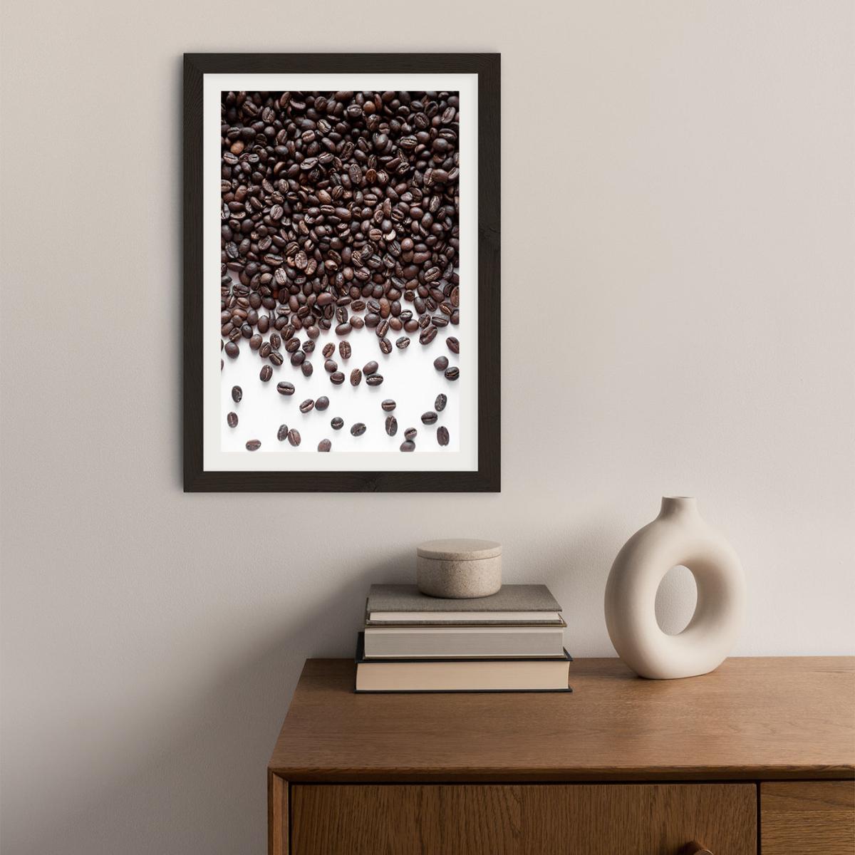 Breakfast Coffee Confetti Art Print Black Frame – image 4