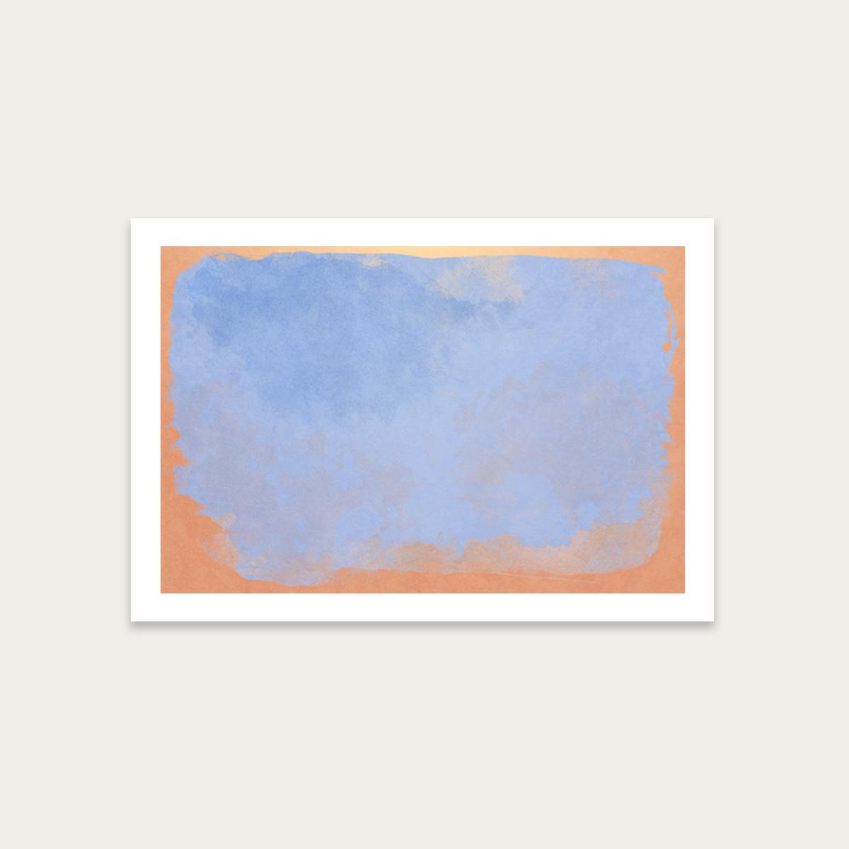 Minimal Abstract Light Blue Colorfield 02 Art Print Unframed