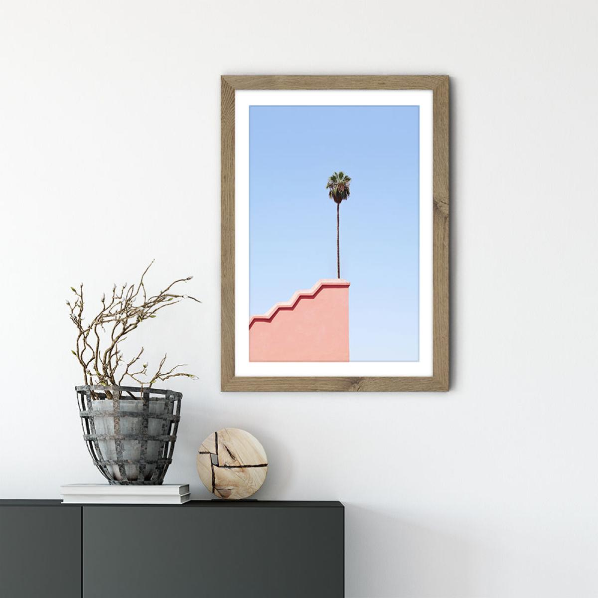 Living On The Edge Art Print Oak Frame – image 2