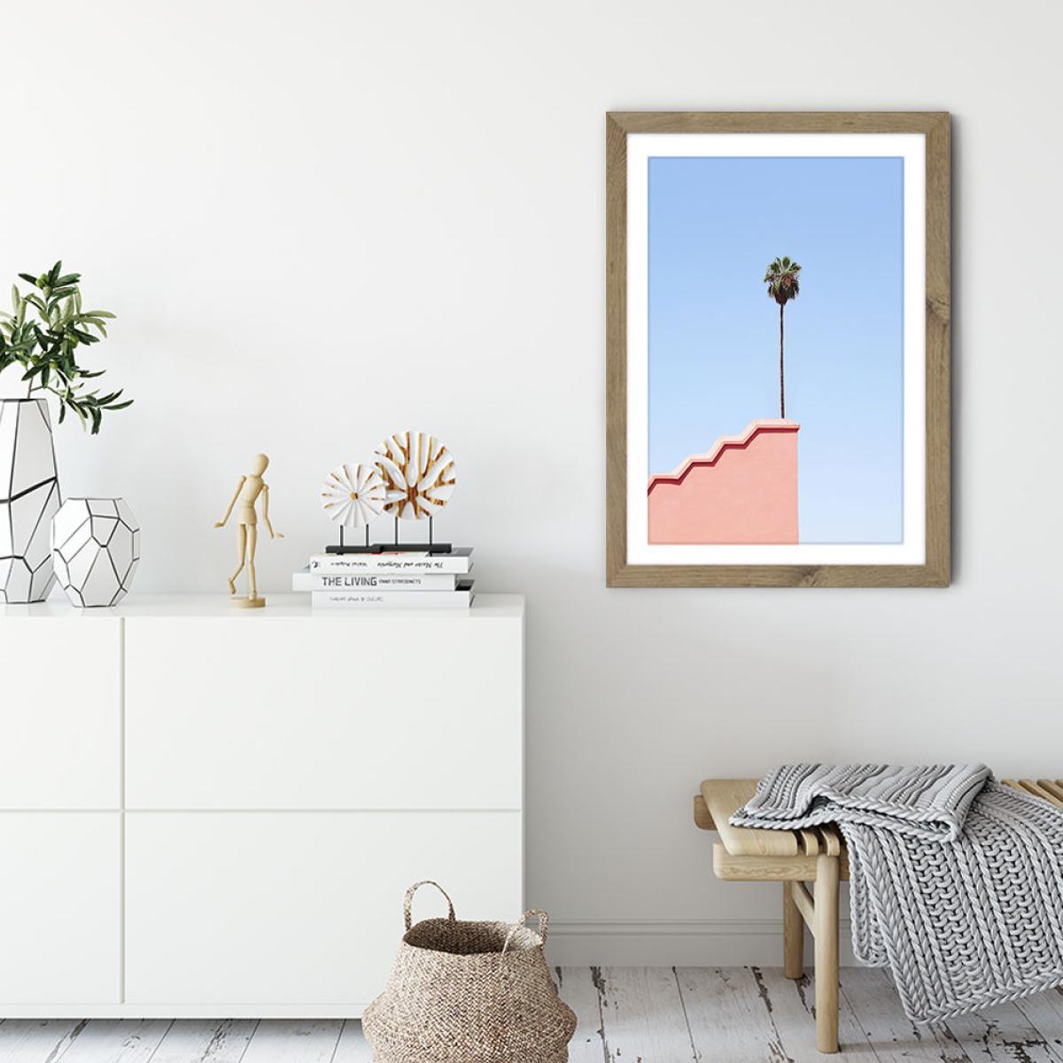 Living On The Edge Art Print Oak Frame – image 3