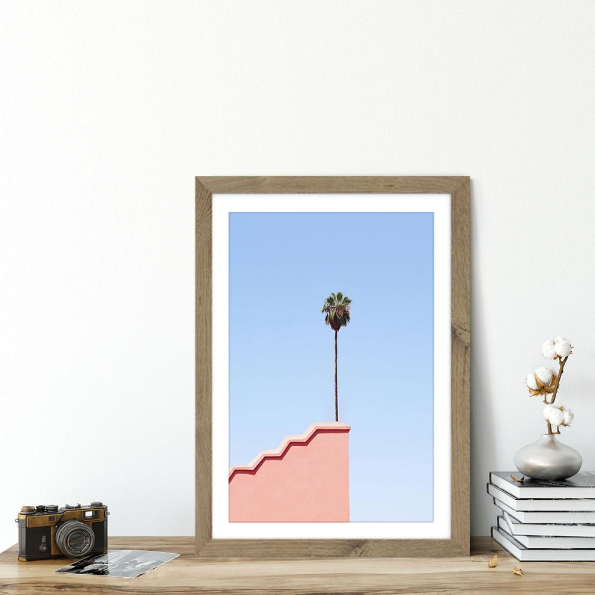 Living On The Edge Art Print Oak Frame – image 4