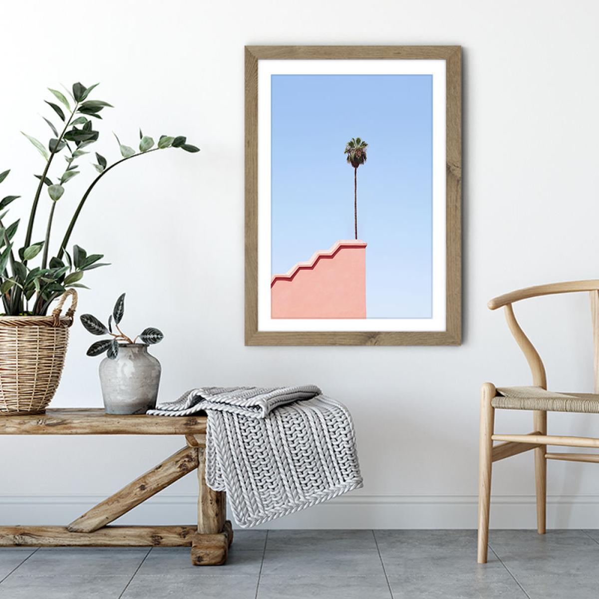 Living On The Edge Art Print Oak Frame – image 5