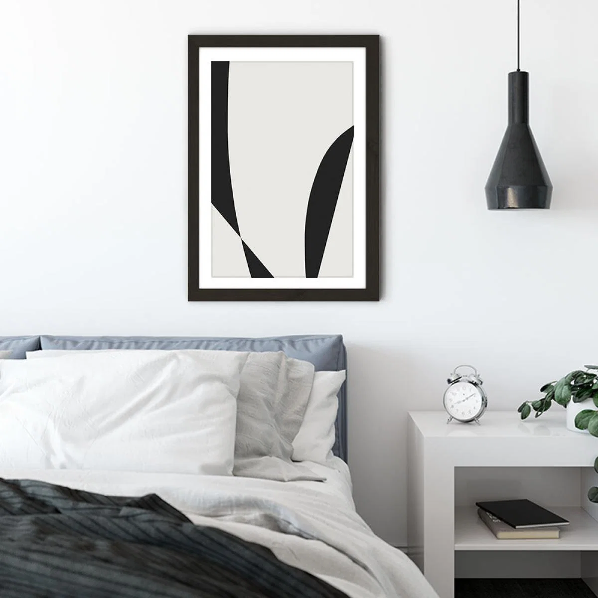 Minimal Black III Art Print Black Frame – image 4