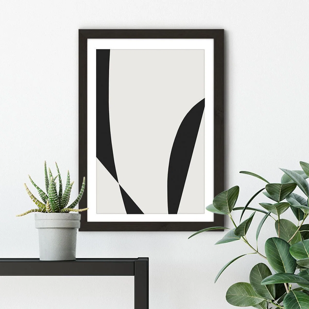 Minimal Black III Art Print Black Frame – image 5