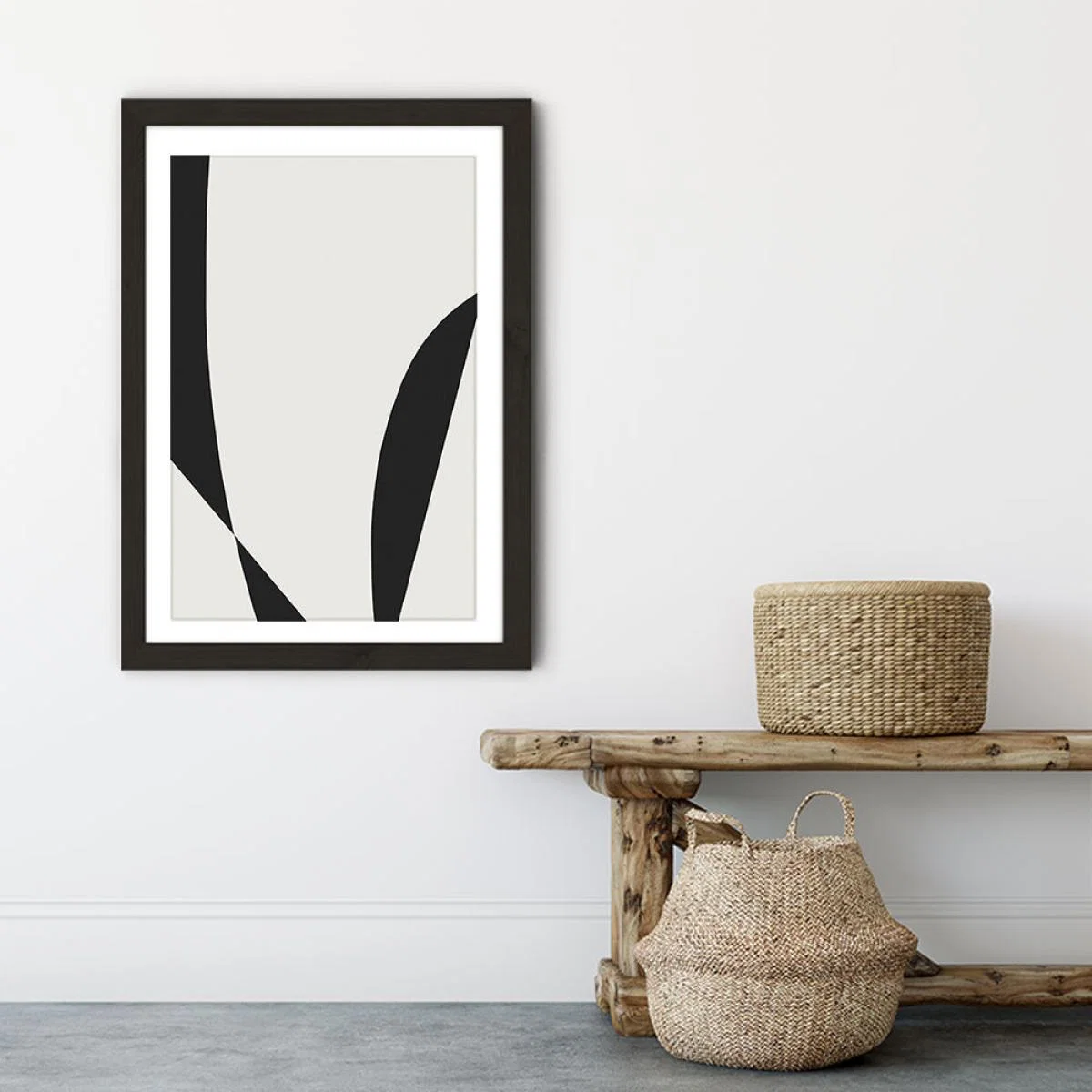 Minimal Black III Art Print Black Frame – image 6