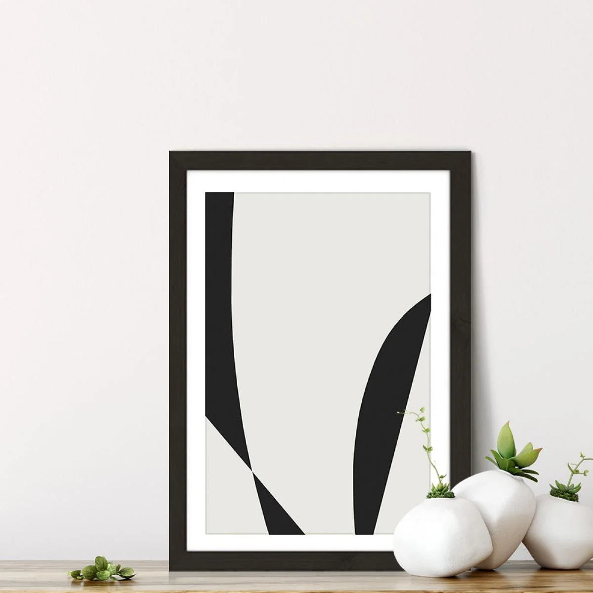 Minimal Black III Art Print Black Frame – image 7