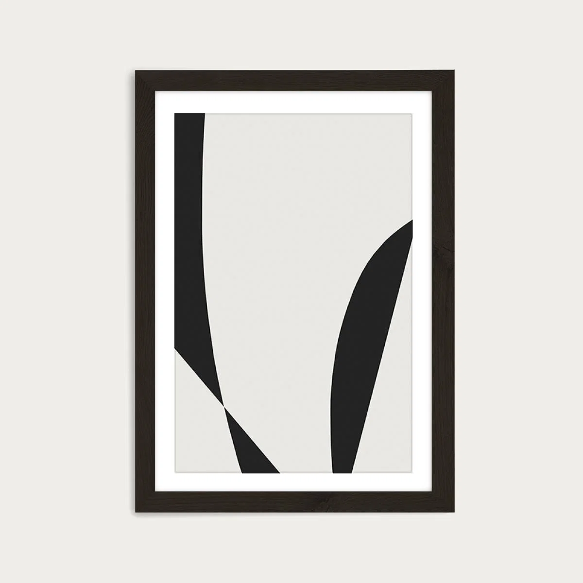 Minimal Black III Art Print Black Frame – image 1