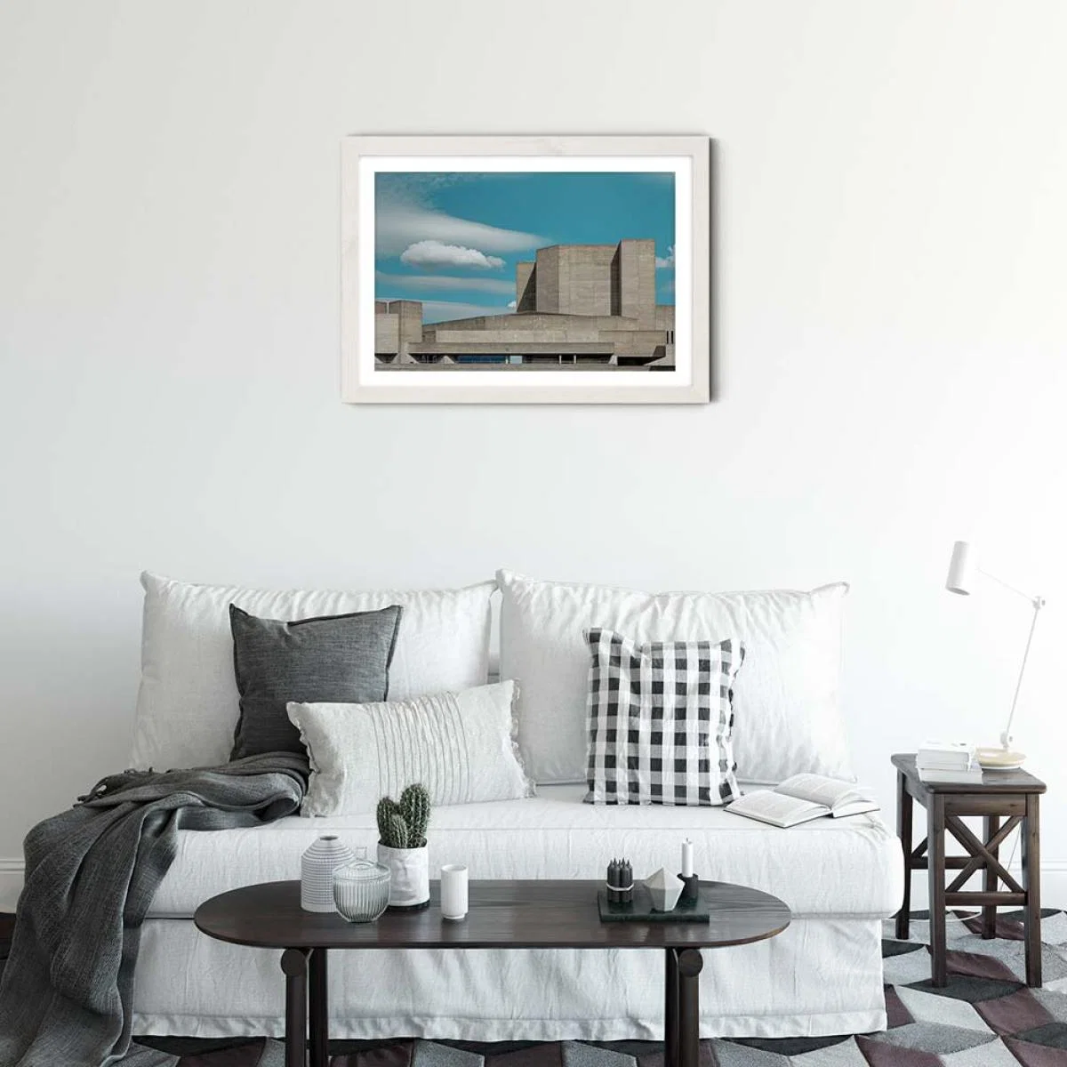 National Theatre 01 Art Print White Frame – image 2