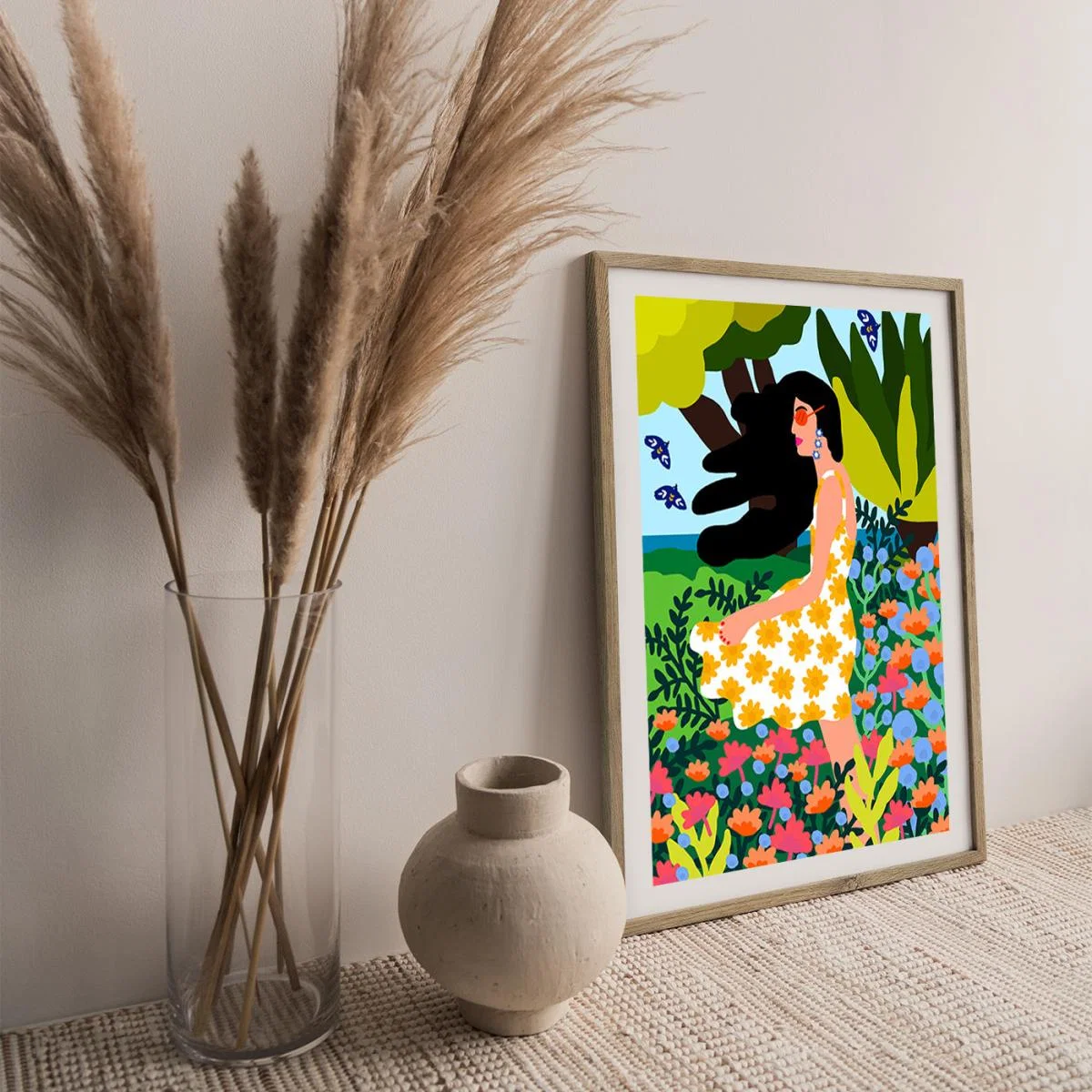 I Like The Wind Art Print Oak Frame – image 2