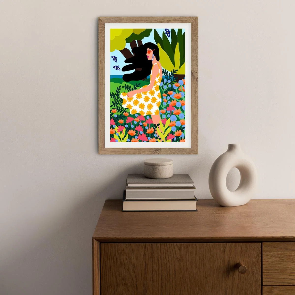 I Like The Wind Art Print Oak Frame – image 5