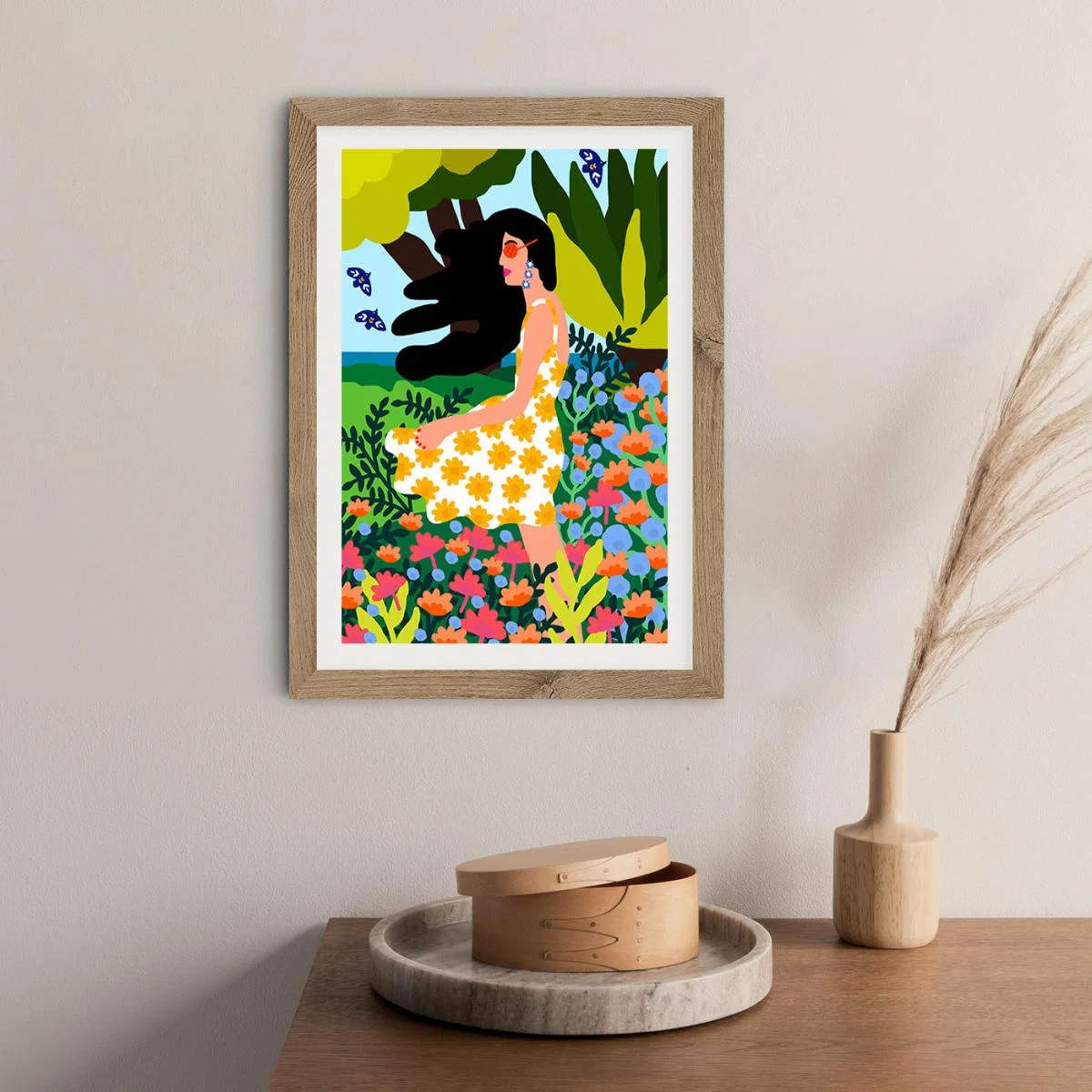 I Like The Wind Art Print Oak Frame – image 7
