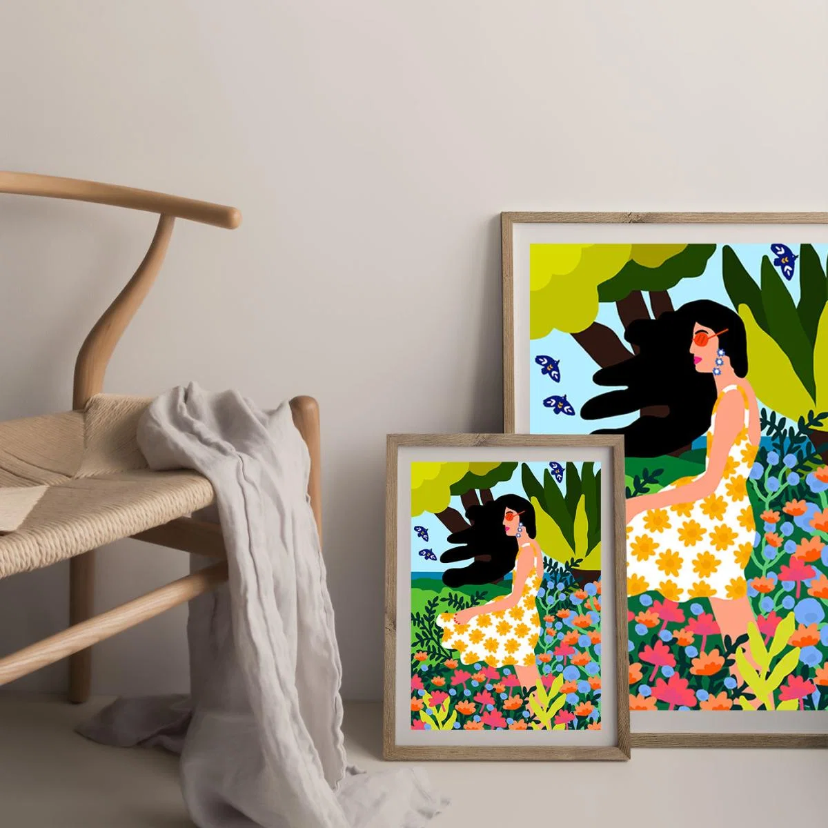 I Like The Wind Art Print Oak Frame – image 8