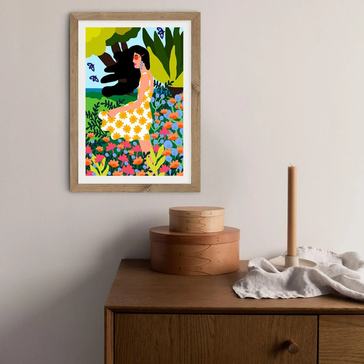 I Like The Wind Art Print Oak Frame – image 9