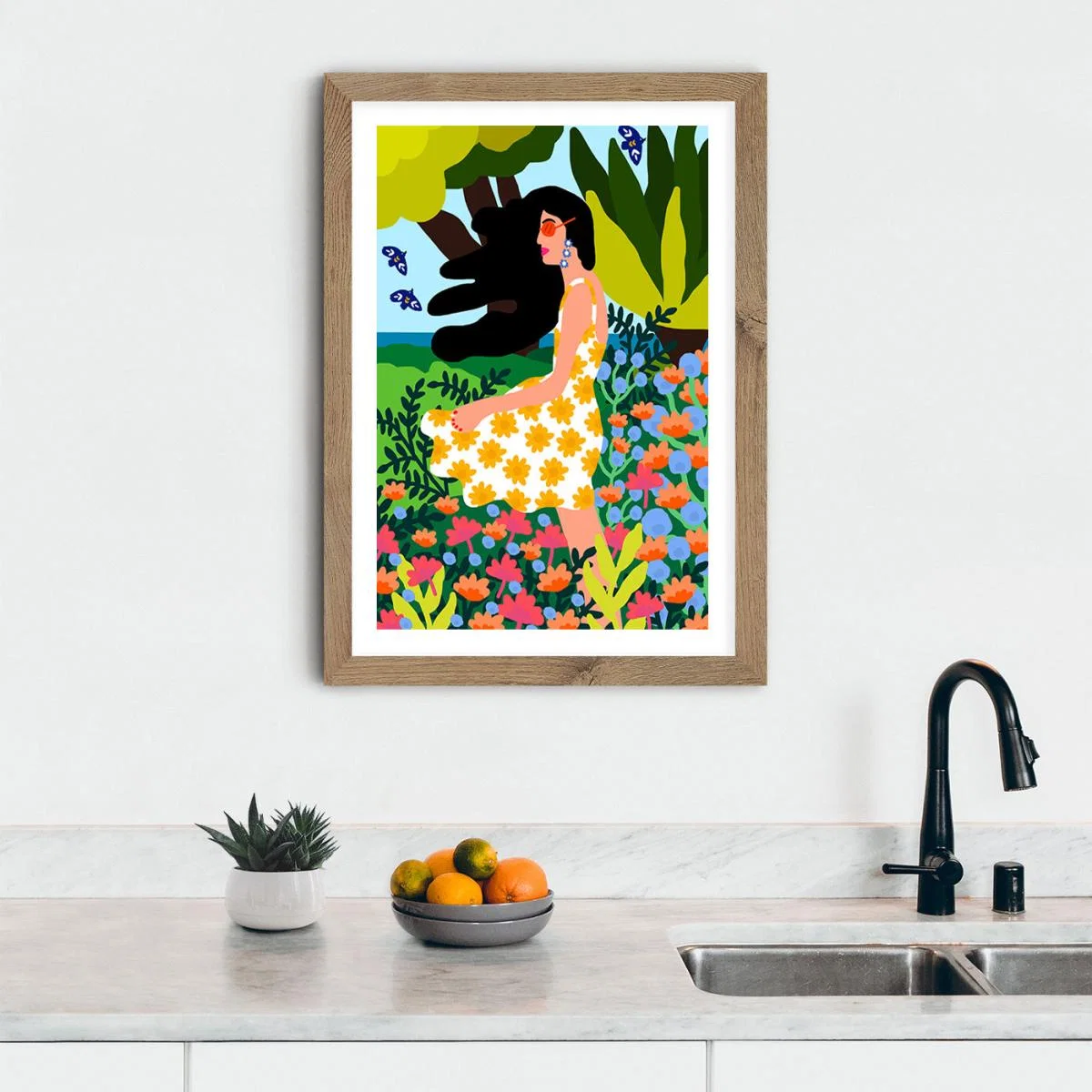 I Like The Wind Art Print Oak Frame – image 10