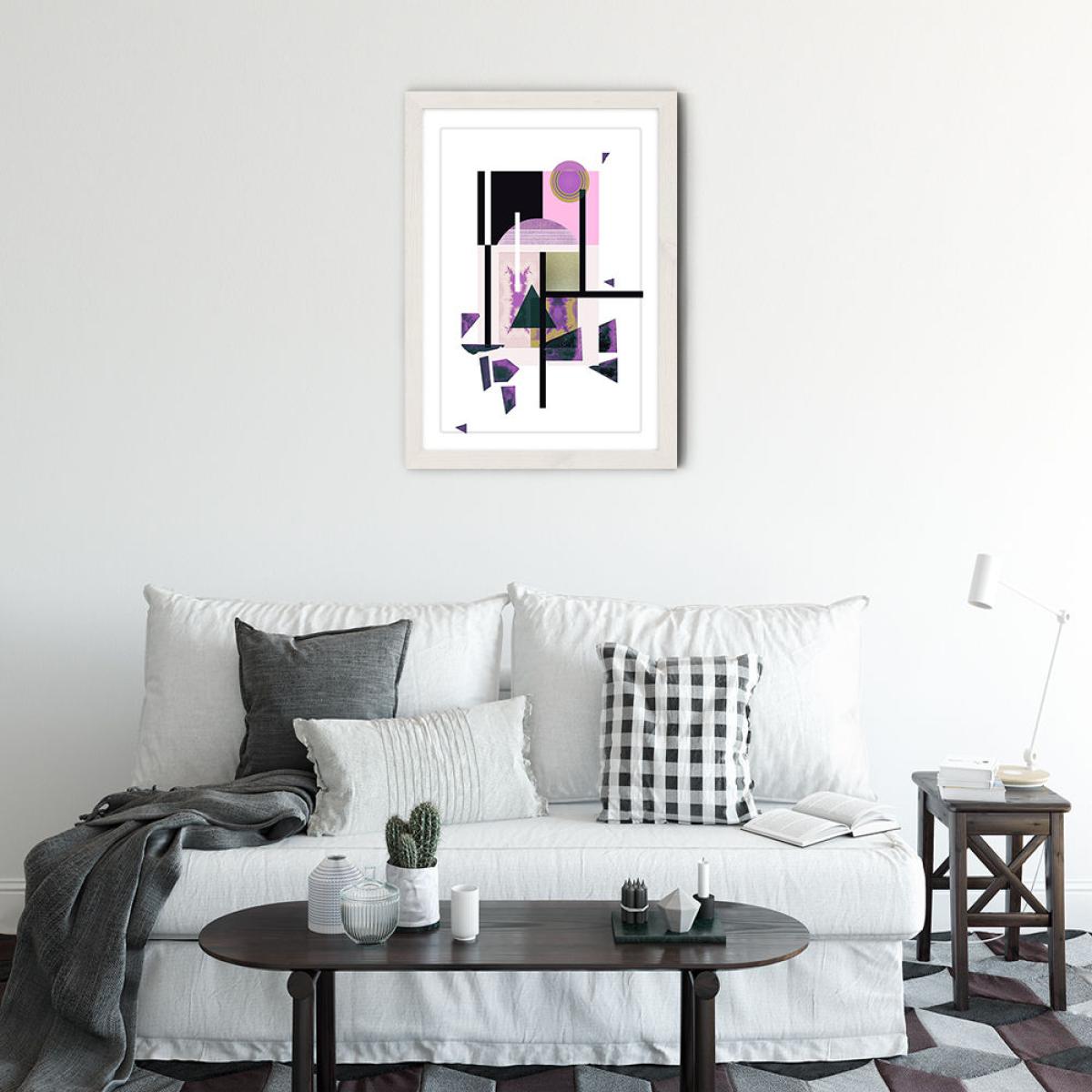 Psychedelic Gold Art Print White Frame – image 2