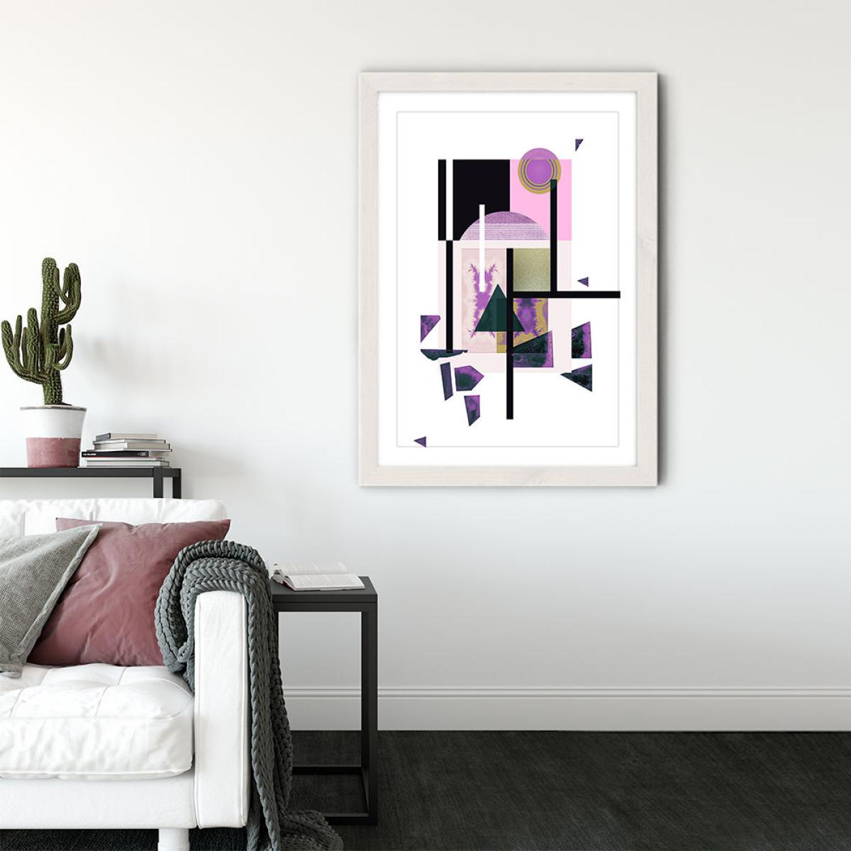 Psychedelic Gold Art Print White Frame – image 3