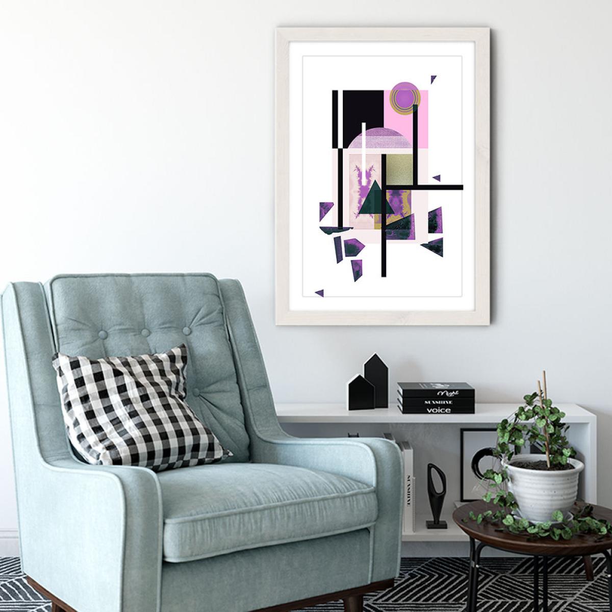 Psychedelic Gold Art Print White Frame – image 4