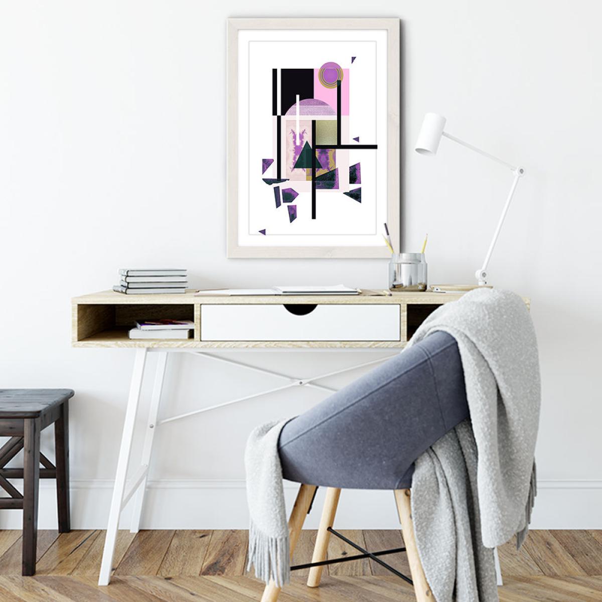 Psychedelic Gold Art Print White Frame – image 7