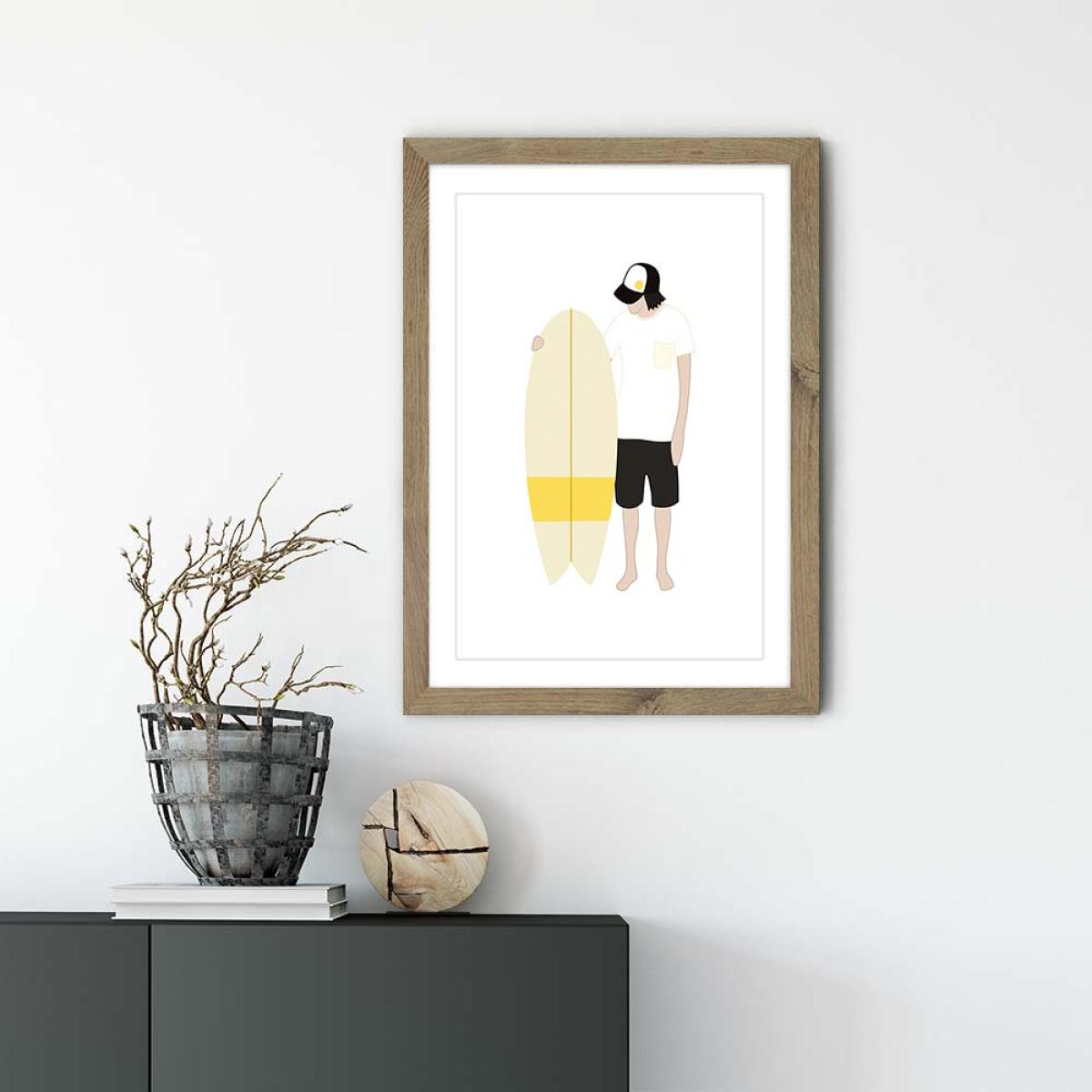 Stick Art Print Oak Frame – image 2