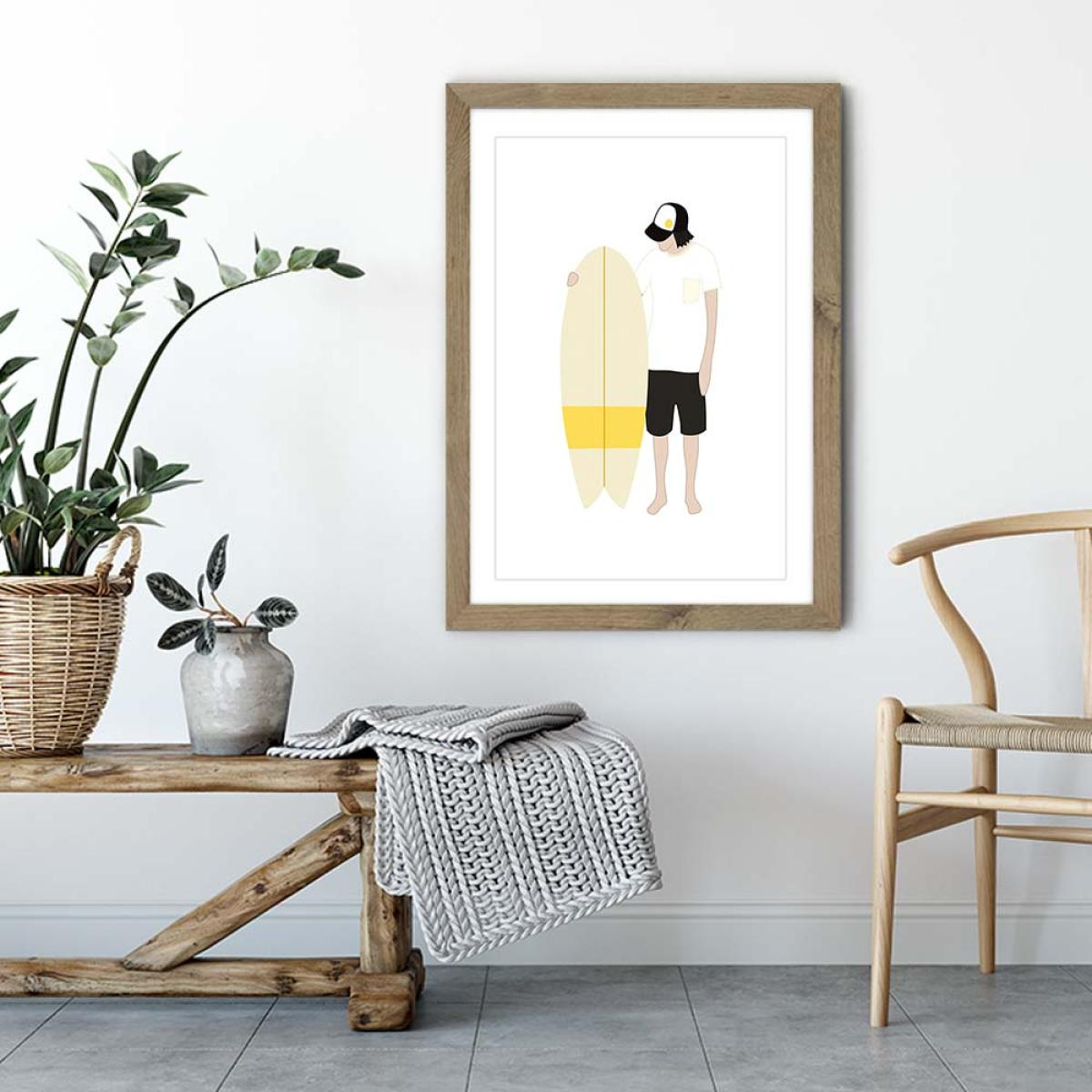 Stick Art Print Oak Frame – image 4