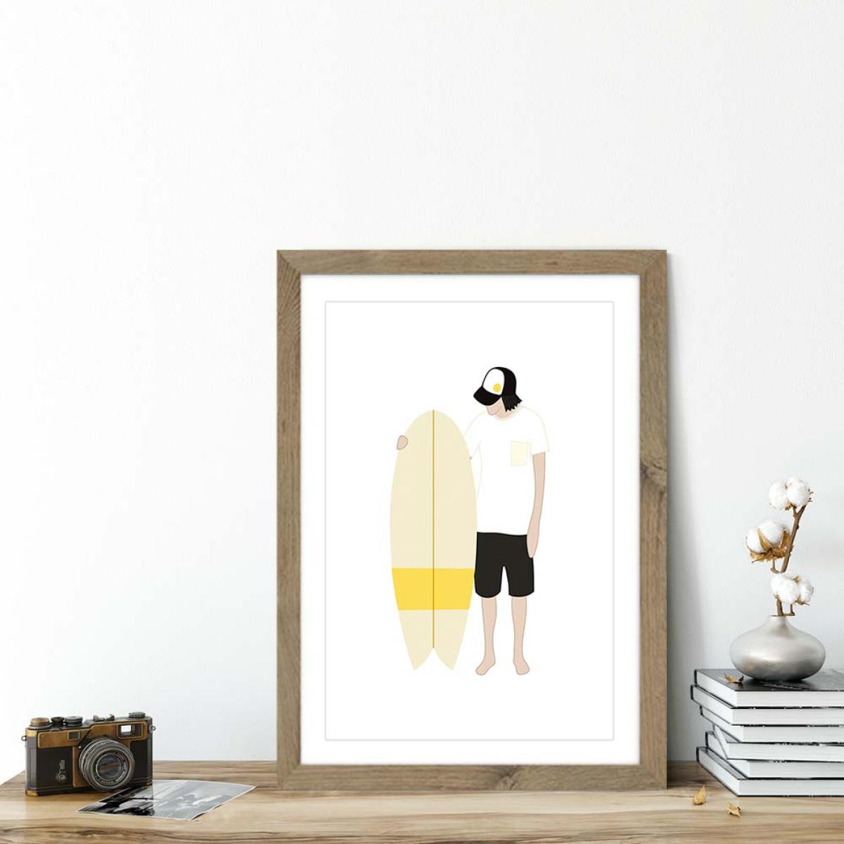 Stick Art Print Oak Frame – image 5